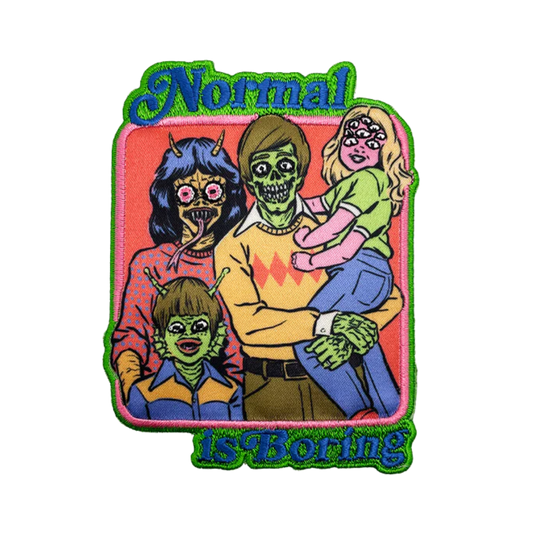 Steven Rhodes Normal Is Boring 3"x3.9" Patch