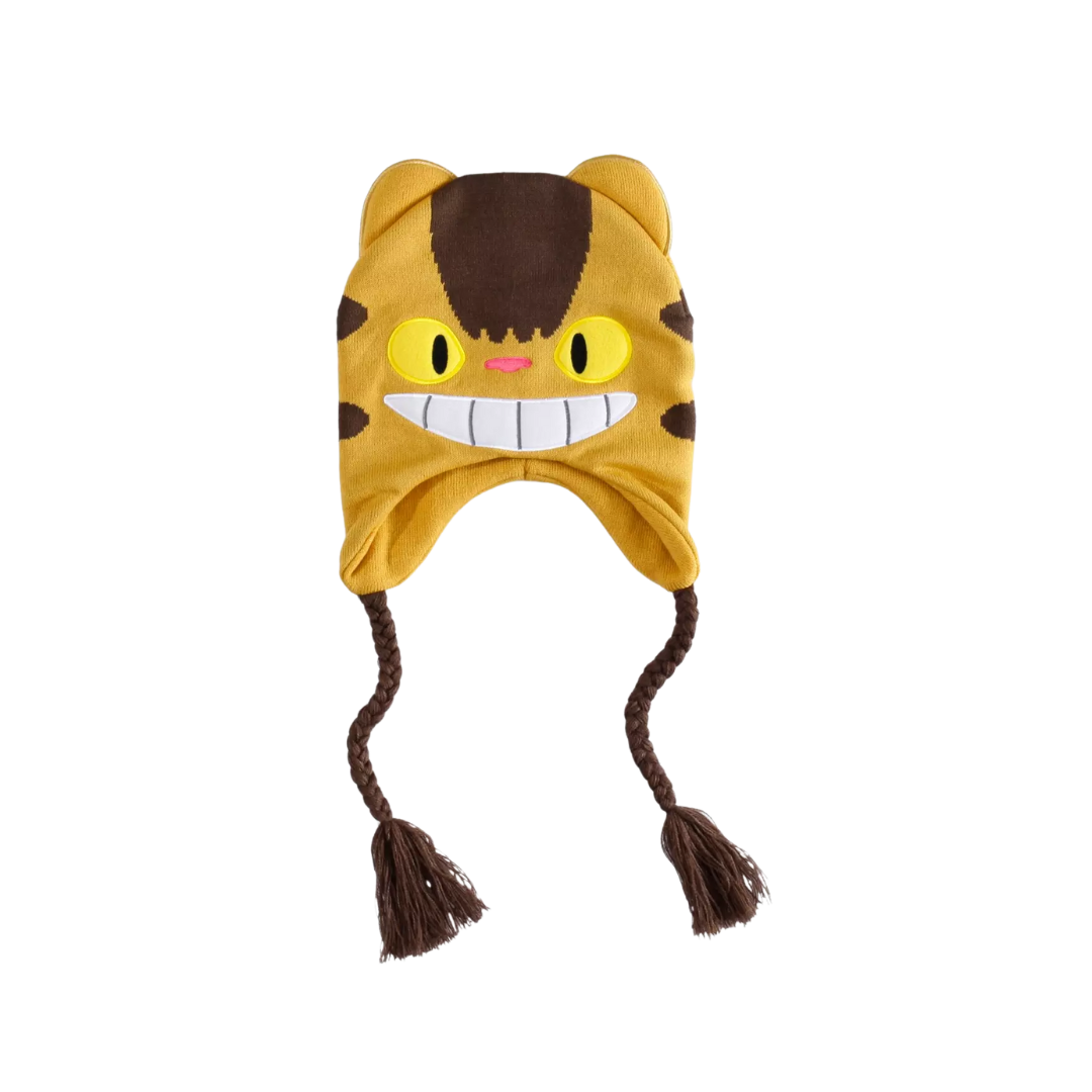 Yellow cartoon character hat with brown accents