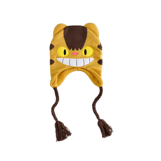 Yellow cartoon character hat with brown accents