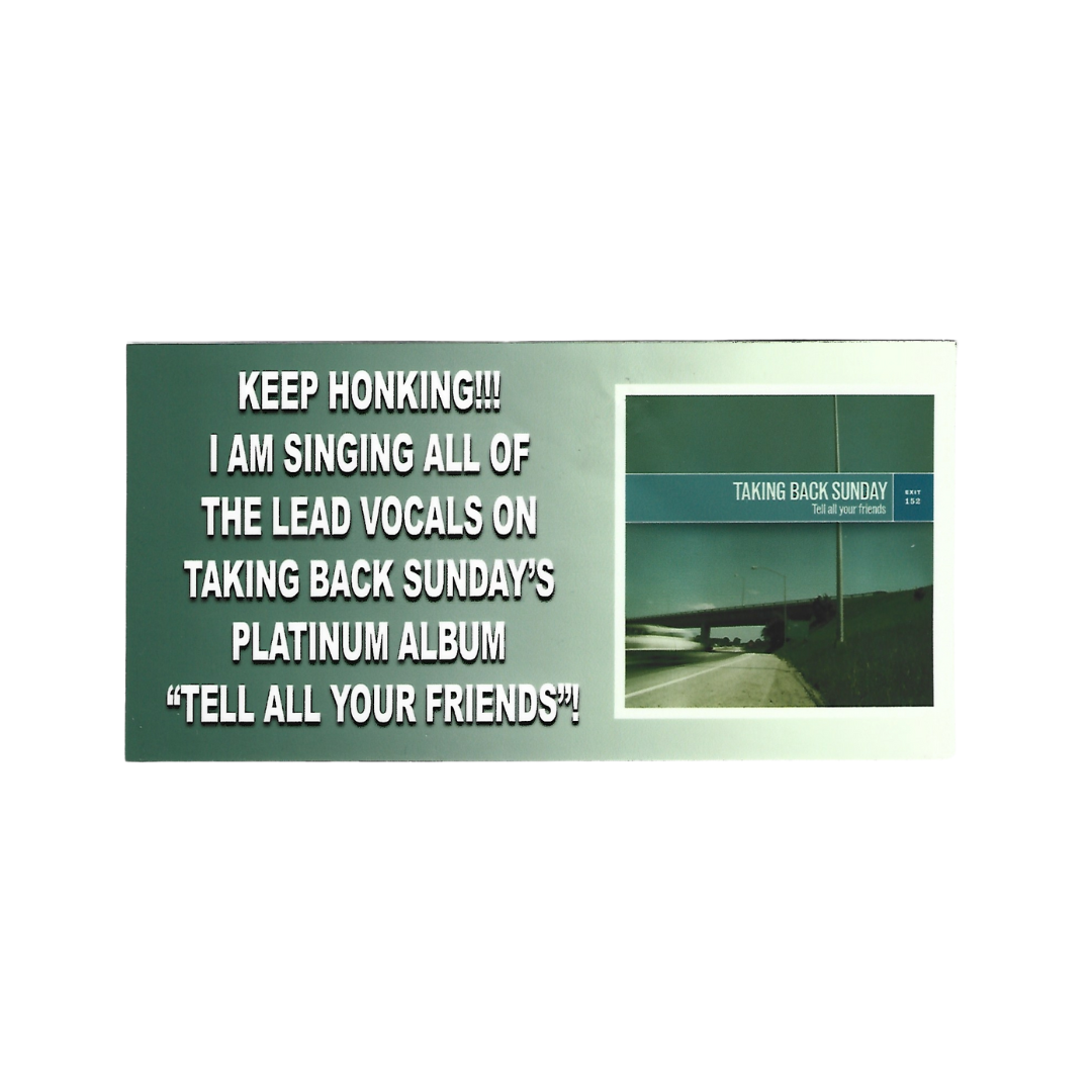 Taking Back Sunday - Keep Honking Sticker – NH Vintage Vinyl