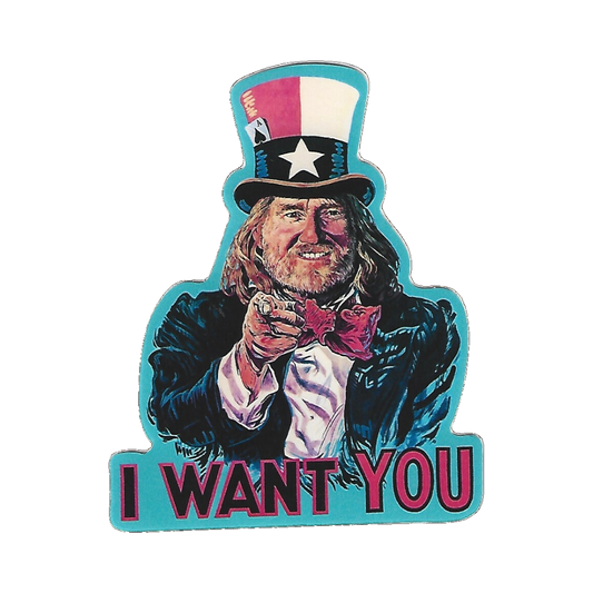 Willie Nelson - Uncle Sam Sticker