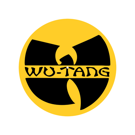 Wu-Tang Clan logo with yellow circle and black 'Wu-Tang' text