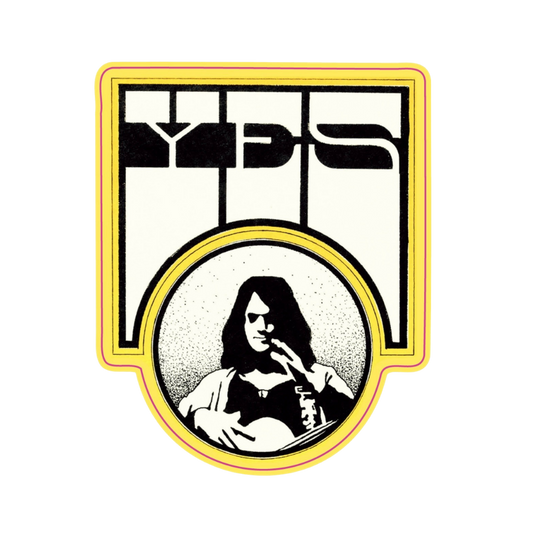 Logo with a stylized portrait of a person playing an instrument, surrounded by text and decorative elements.