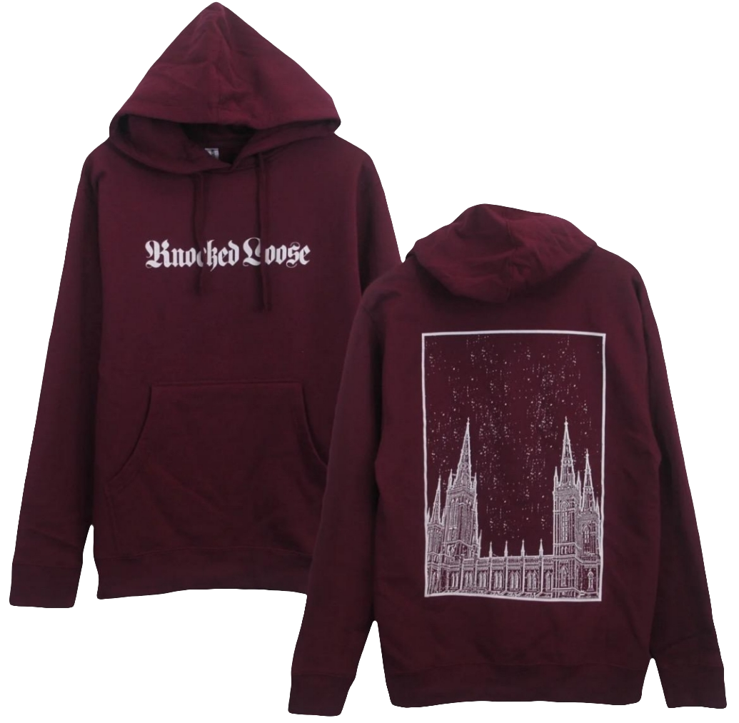 Knocked Loose Church Maroon Hoodie