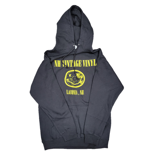 NHVV yellow smiley face logo hoodie