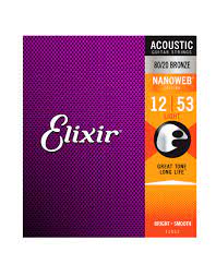Elixir Light 80/20 12/53 Bronze Guitar Strings