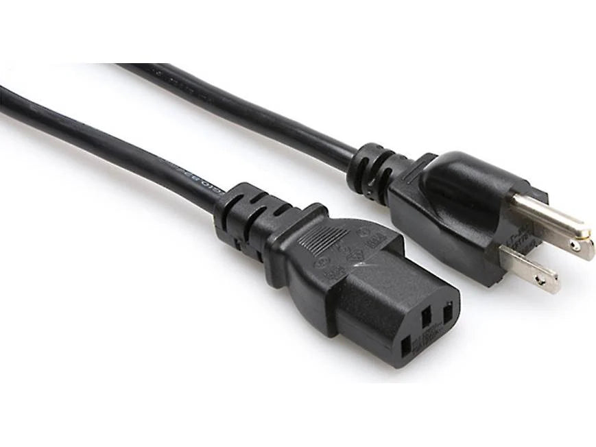 Hosa Replacement Power Cord 8-foot, 3-prong AC to "IEC" cable with 18-gauge conductors