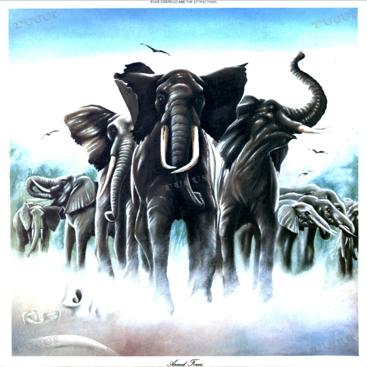 Elvis Costello And The Attractions* - Armed Forces (LP, Album, Car) (Very Good Plus (VG+))