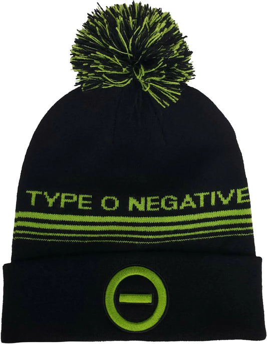 Type O Negative - Embroidered Patch - Acrylic Knit Hat - Black