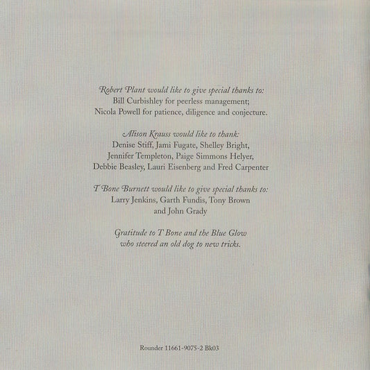 Robert Plant | Alison Krauss : Raising Sand (CD, Album, RE)