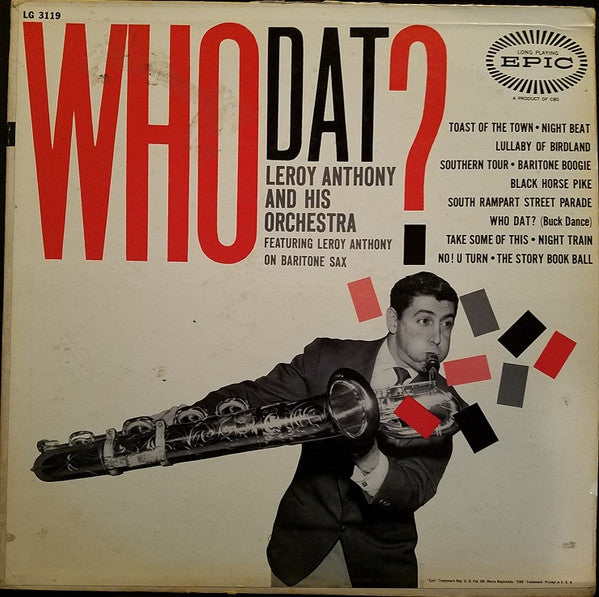 Leroy Anthony And His Orchestra : Who Dat? (LP)