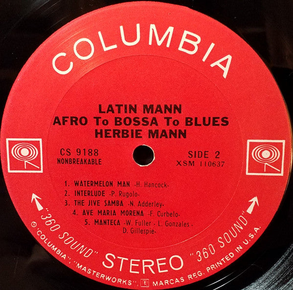 Herbie Mann : Latin Mann (Afro To Bossa To Blues) (LP, Album, Pit)