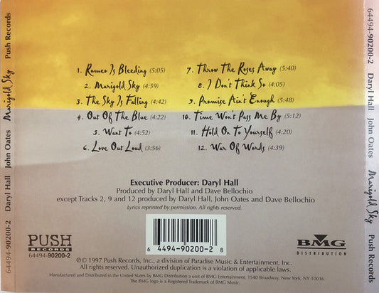 Daryl Hall John Oates* : Marigold Sky (CD, Album)