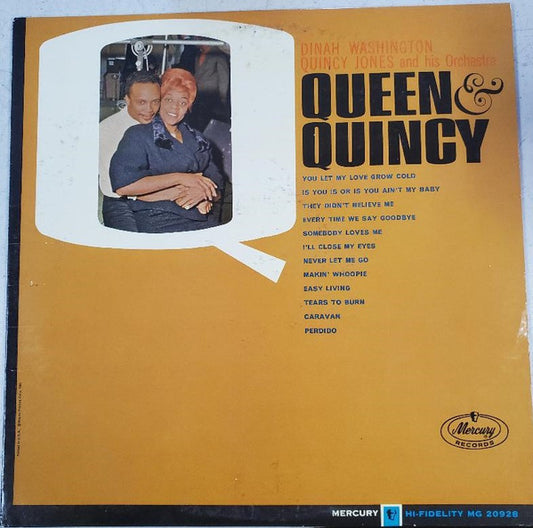 Dinah Washington With Quincy Jones And His Orchestra : Queen & Quincy (LP, Album, Mono, Promo)