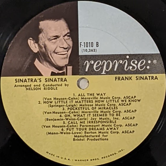 Frank Sinatra : Sinatra's Sinatra (LP, Album, Mono, RE, Ter)