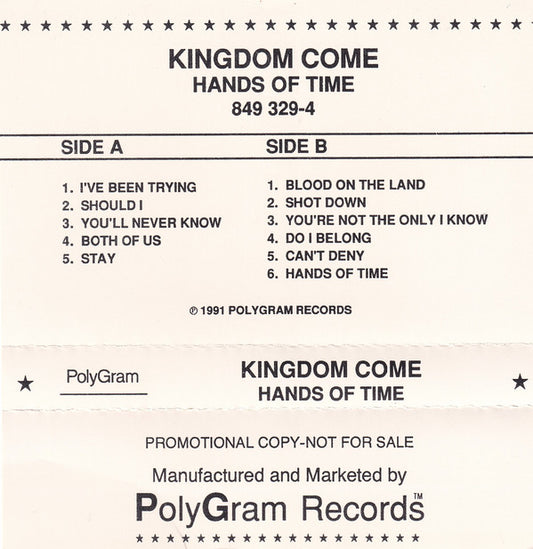 Kingdom Come (2) : Hands Of Time (Cass, Album, Promo, SR)