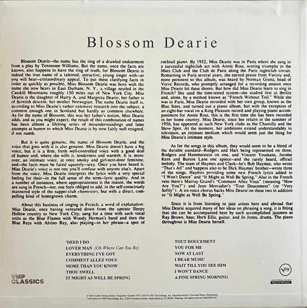 Blossom Dearie : Blossom Dearie (LP, Album, Mono, Club, RE, RP, 180)