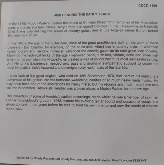 Jimi Hendrix : The Early Years (CD, Comp)