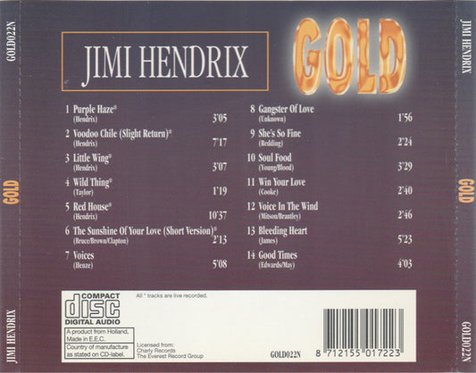 Jimi Hendrix : Gold (CD, Comp)