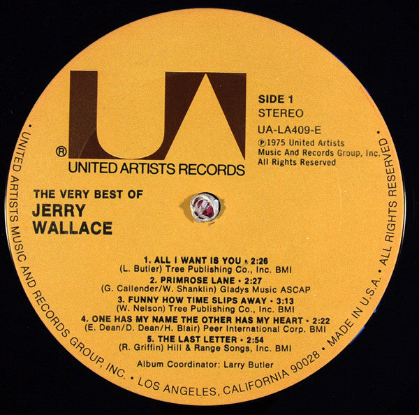 Jerry Wallace : The Very Best Of Jerry Wallace (LP, Comp, RE)