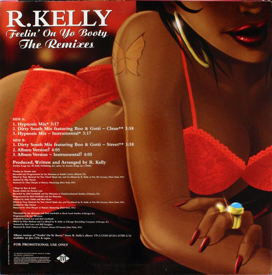 R. Kelly : Feelin' On Yo Booty (The Remixes) (12", Promo)