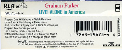 Graham Parker : Live! Alone In America (Cass, Album, Dol)