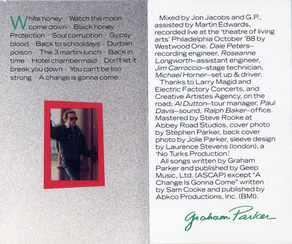 Graham Parker : Live! Alone In America (Cass, Album, Dol)