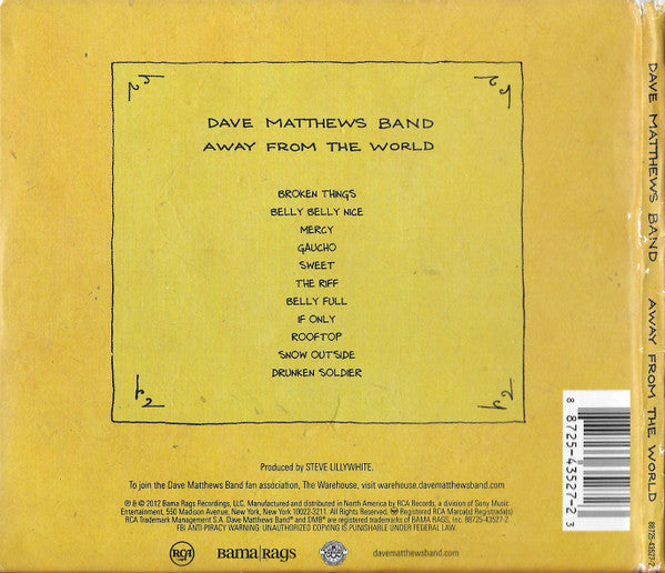 Buy Dave Matthews Band : Away From The World (CD, Album, Dig