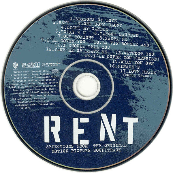 Rent* : Selections From The Original Motion Picture Soundtrack (CD, Album, Oly)