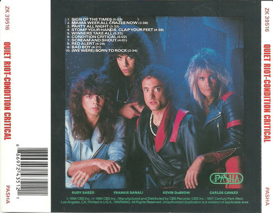 Quiet Riot : Condition Critical (CD, Album, RE)