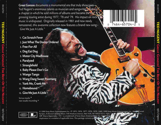 Ted Nugent : Great Gonzos! - The Best Of Ted Nugent (CD, Comp, RM)
