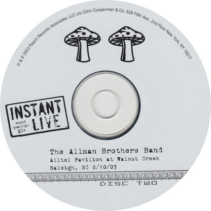 The Allman Brothers Band : Alltel Pavilion At Walnut Creek Raleigh, NC 8/10/03 (3xCD, Album)