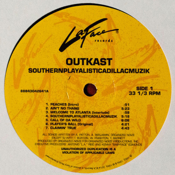 OutKast : Southernplayalisticadillacmuzik (LP, Album, RE)