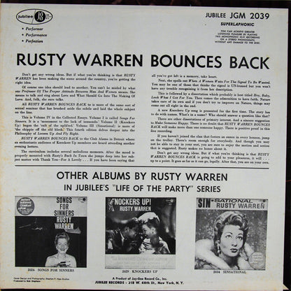 Rusty Warren : Rusty Warren Bounces Back (LP)