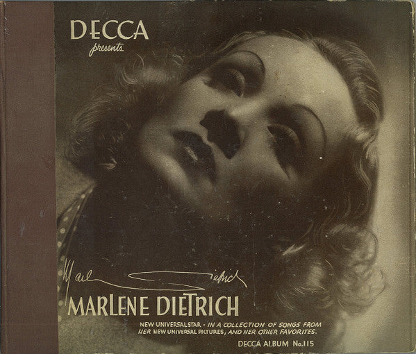 Marlene Dietrich : Marlene Dietrich (3xShellac, 10", Album, RP)