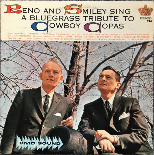 Reno And Smiley - Sing A Bluegrass Tribute To Cowboy Copas LP