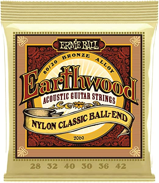Ernie Ball Earthwood Nylon Ball End 80/20 Bronze